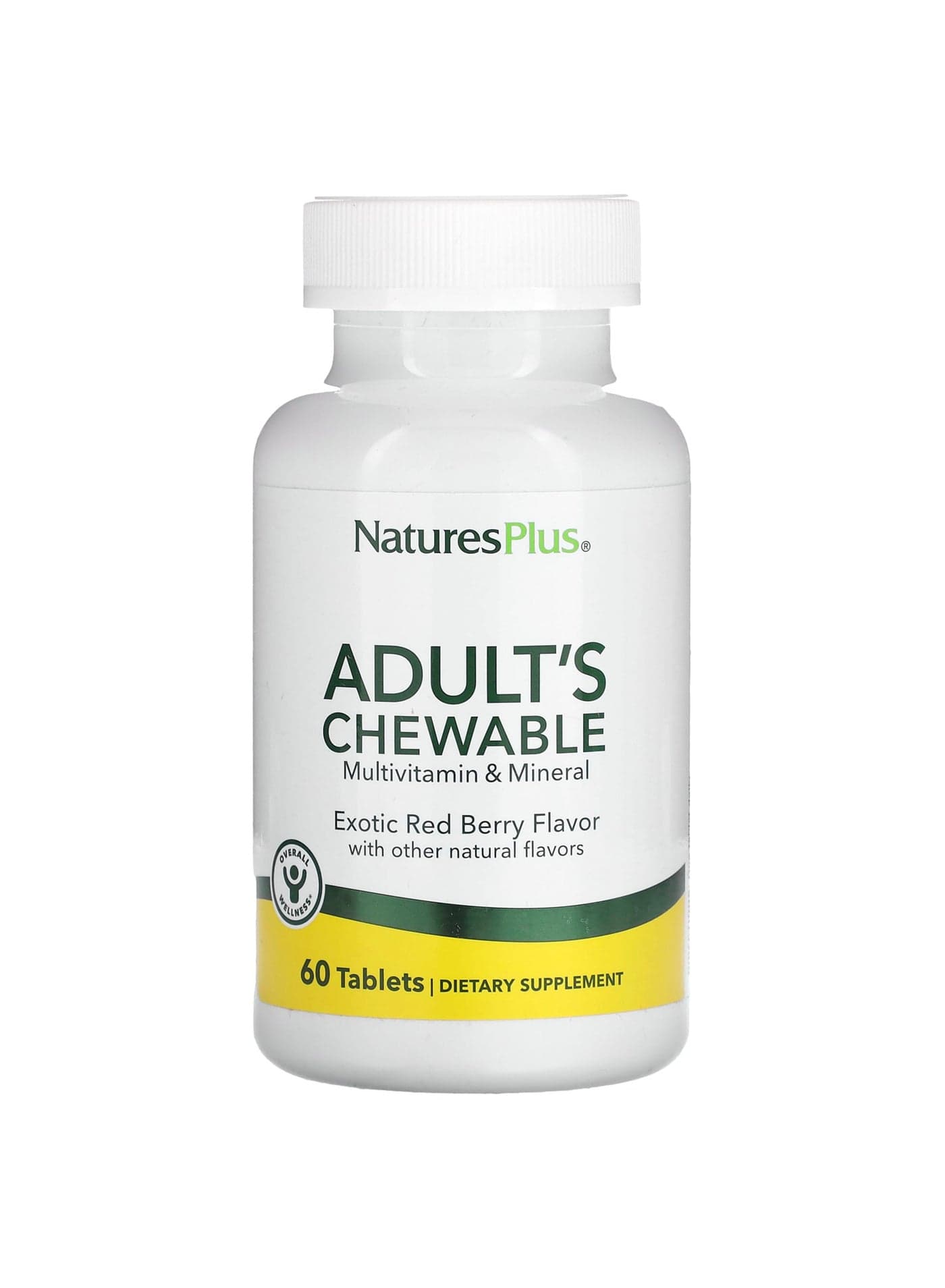 Adult's Chewable Multivitamin & Mineral, Exotic Red Berry , 60 Tablets