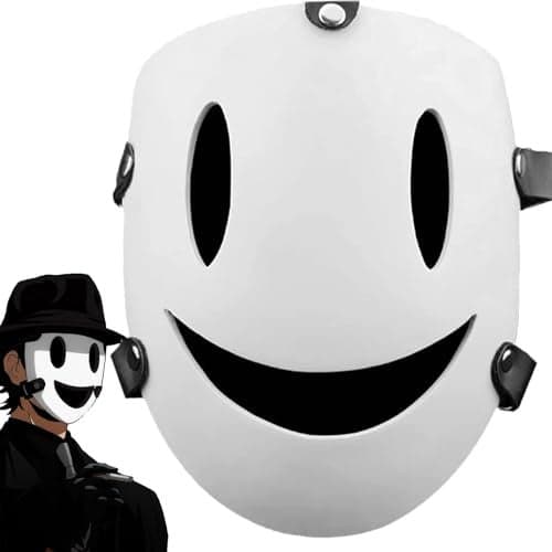 High-Rise Invasion Cosplay Mask - Tenkuu Shinpan White Smile Resin Mask for Halloween Costume