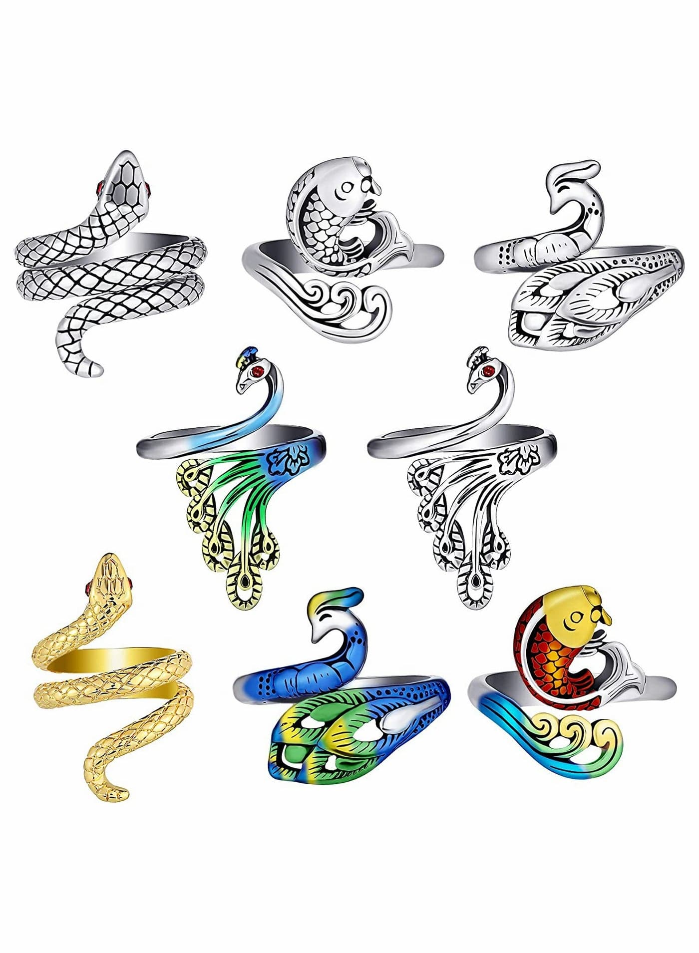 8 Pieces Crochet Ring Crochet Loop Ring Crochet Ring for Finger Yarn Ring Adjustable Knitting Loop Crochet for Faster Knitting Finger Yarn Guide