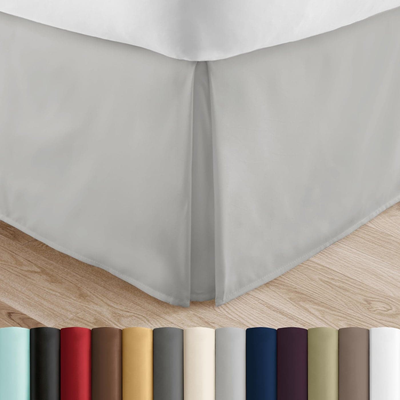 Linen Market Bed Skirt Ultra Soft Microfiber Easy Fit with 14 Tailored Drop Hotel Quality Shrinkage Fade Resistant Bed Cover Twin XL Bed Skirts Bedroom Dcor Twin XL Light Gray
