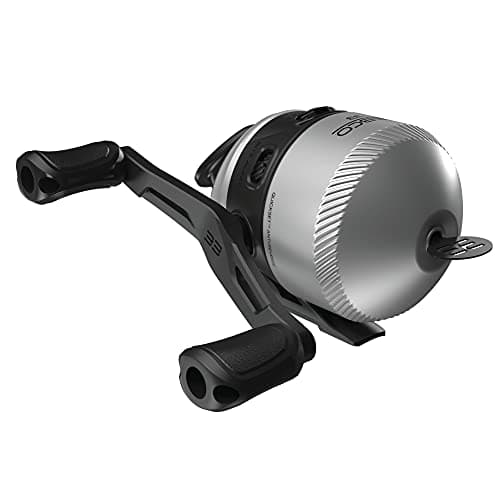 Zebco 33 Spincast Fishing Reel, Size 30 Reel, Right or Left-Hand Retrieve, 10-Pound Zebco Cajun Fishing Line, Graphite Frame Silver/Black