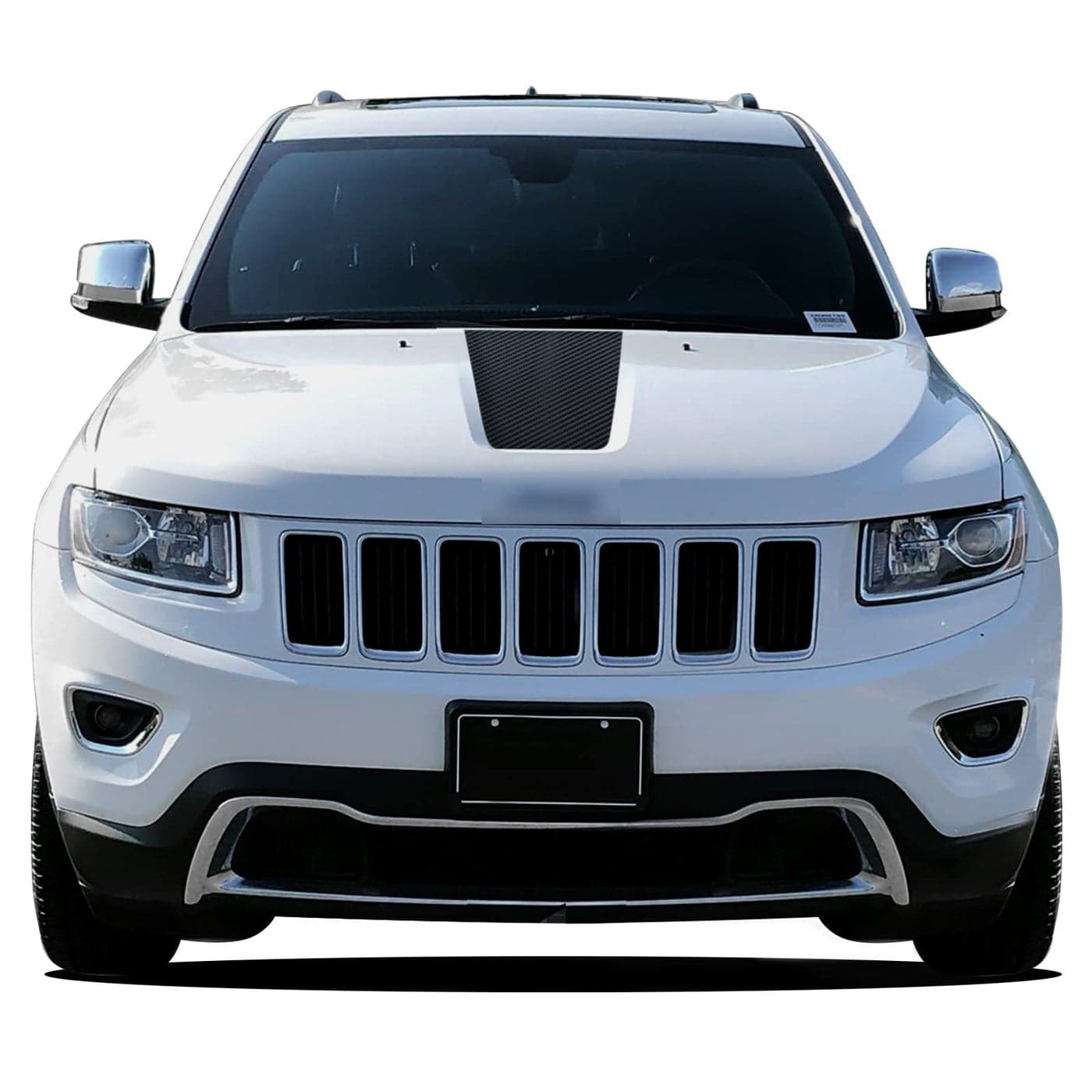 Pathway Hood Precut Blackout Vinyl Decal Overlay Wrap Kit Compatible with and Fits Grand Cherokee 20112019 Carbon Fiber Black