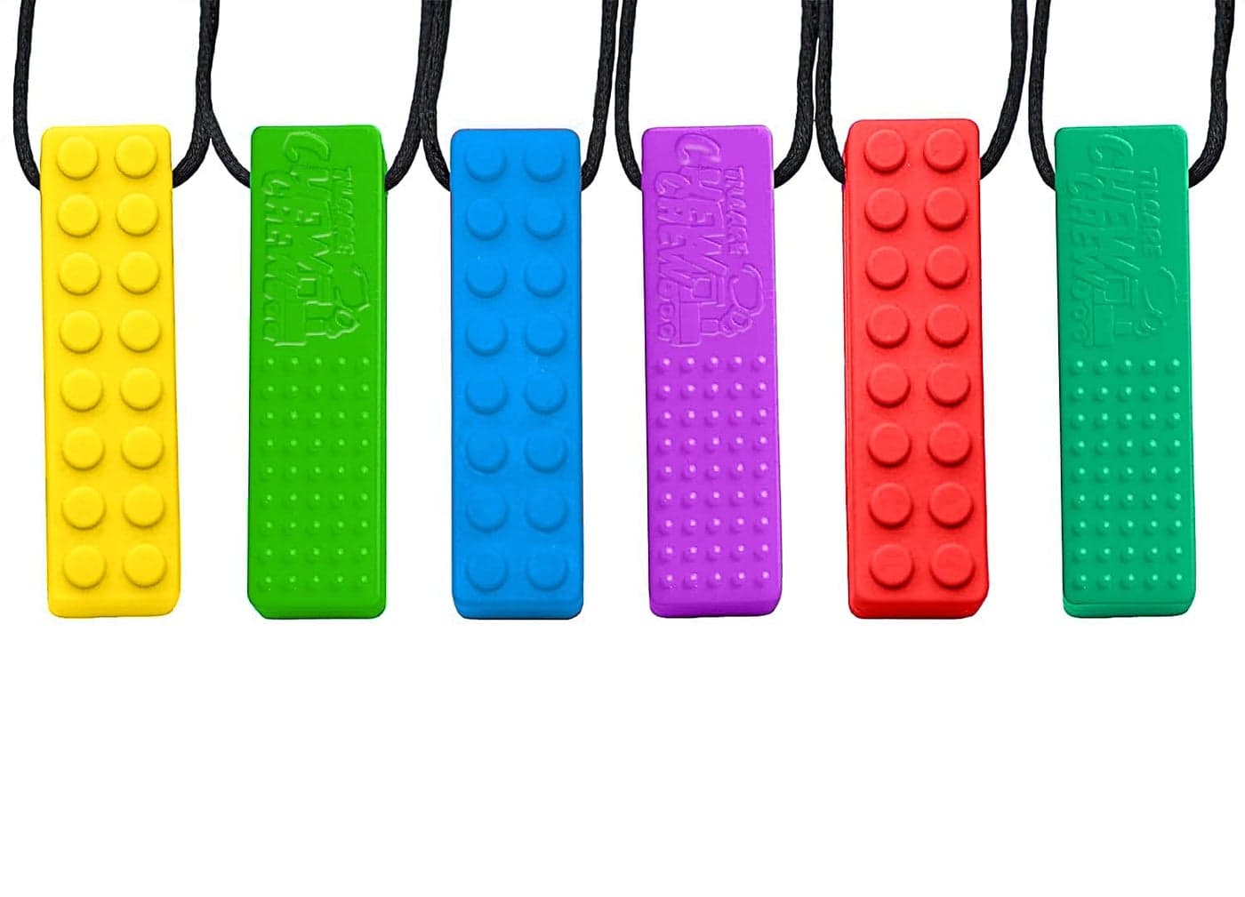 Tilcare Chew Chew Silicone Chewy Necklace for Kids 6-Pack