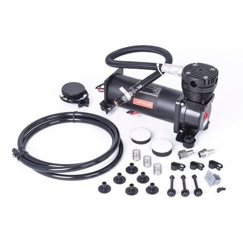 ZHSYMX Ultra Quiet Air Compressor, 3/8 NPT Super Silent 69DB 12V 300PSI Air Ride Suspension Compressor/Air Train Horn for Train/Truck/Car Black