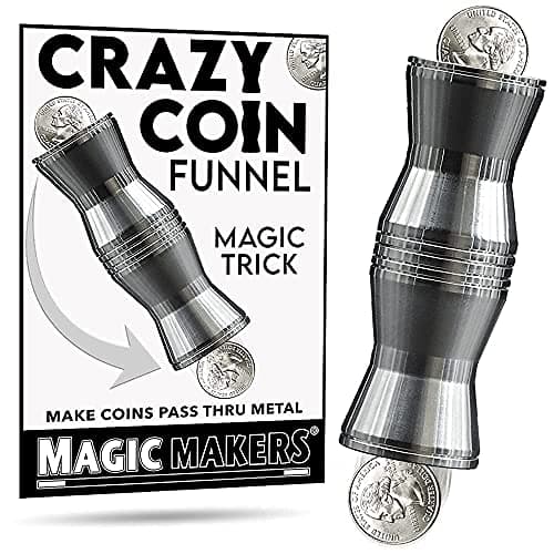 Crazy Coin Funnel Magic Trick Make A Coin Pass Thru Metal