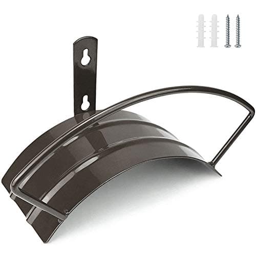 Eastrans Wall Mounted Garden Hose Holder Hold 125ft 3/4" Hose, Durable and Heavy Duty Rust-Free Hose Hanger for Water Hose, Keep Your Backyard Neat and Clean,Brown