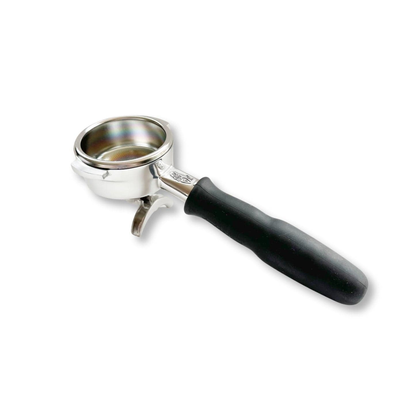 Stainless Steel Portafilter with Breakaway Double Spout flat front ridge and Nanoquartz Basket Made for La Marzocco also fits Slayer and Synesso espresso machines L1112NAC