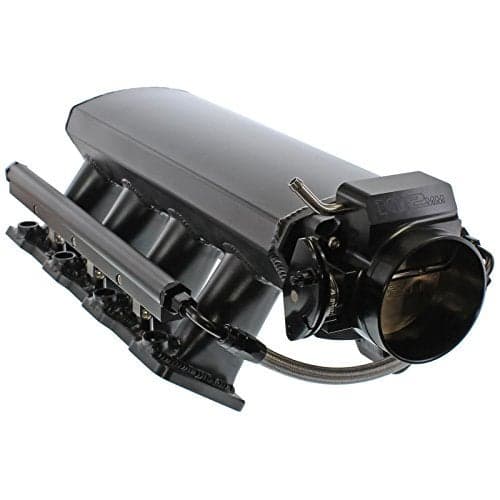 A-Team Performance - Intake Manifold 102mm Throttle Body Sheet Metal Fabricated - Compatible With Chevrolet GMC Pontiac LS LS1 LS2 LS6 EFI Black - LS2 Intake Manifold - Includes Gaskets And Hardware
