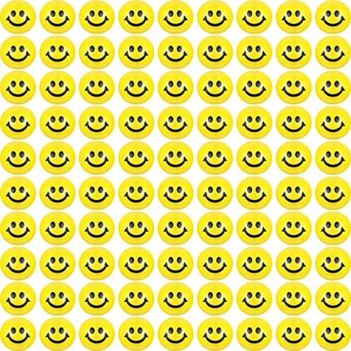 Vinsot 100 Pcs Stress Balls Bulk Smile Face 2 Inch Funny Stress Relief Balls Mini Foam Toys for Easter Basket Stuffers Finger Exercise School Prizes Party Bag FillersYellow
