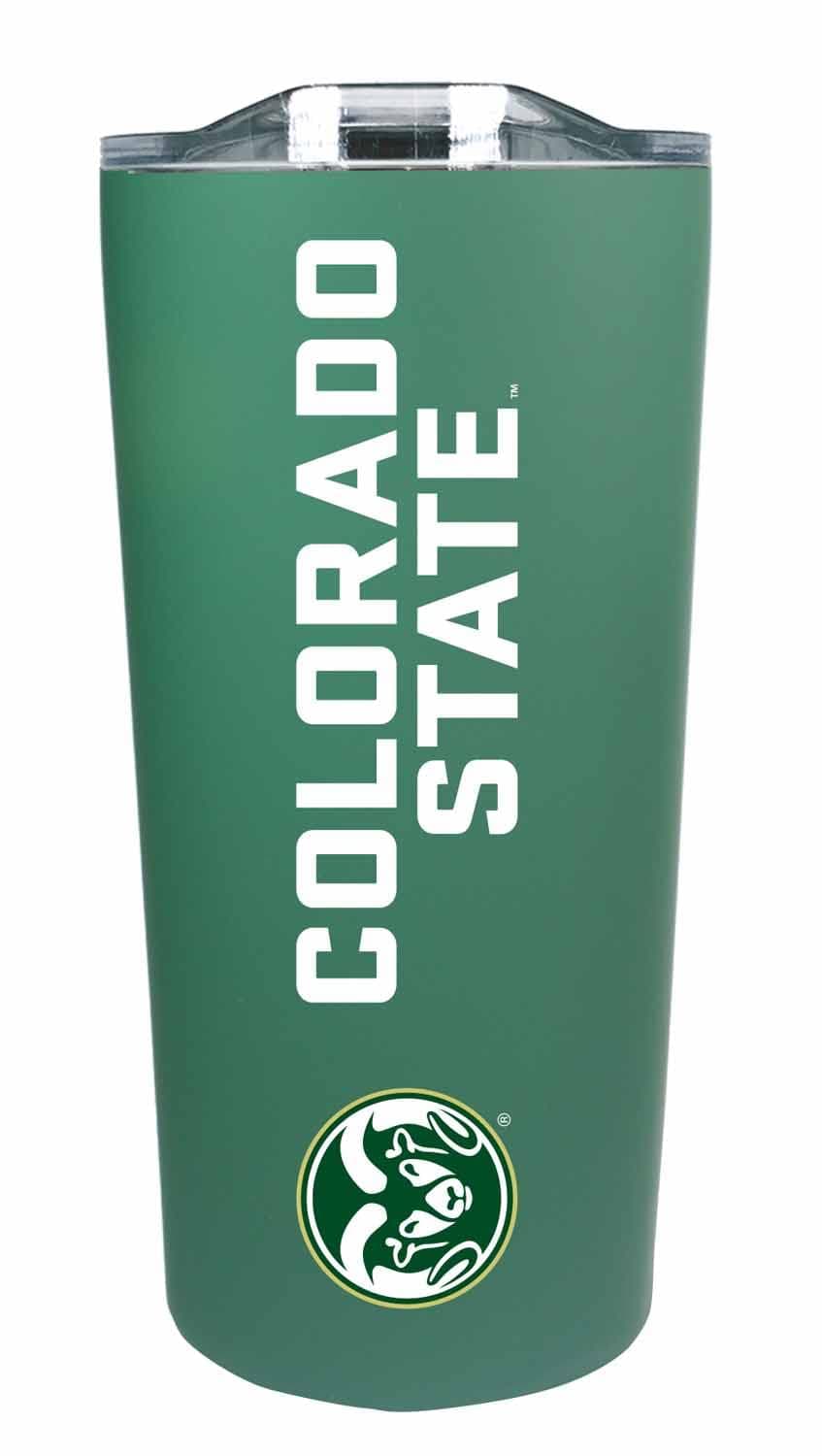 Campus Colors NCAA Stainless Steel Tumbler perfect for Gameday 18 oz Double Walled Keeps Drinks Perfectly Insulated Colorado State Rams Green