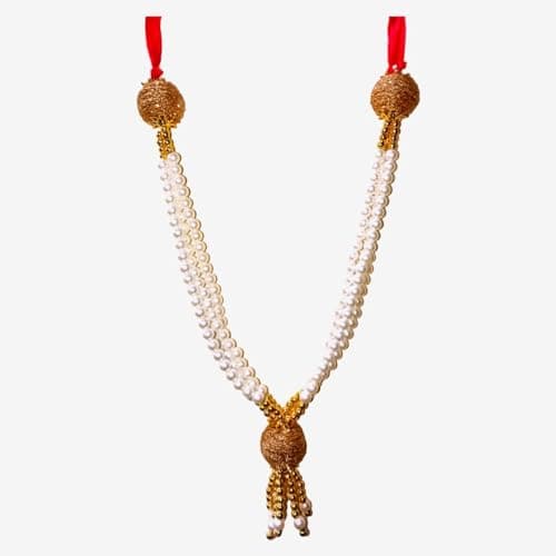 OSI OneStoreIndia Handmade Moti Mala Artificial Multicolor Pearl Garland/Moti Mala (Length -24 Cm) Mala Haar For God Idol, Photos, Home & Temple Decoration.