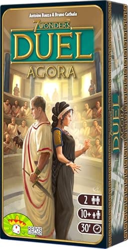 Asmodee 7 Wonders Duel Agora Board Game EXPANSION Intense TwoPlayer Battles in the Ancient World Strategy Game for Kids and Adults Ages 10 2 Players 30 Minute Playtime