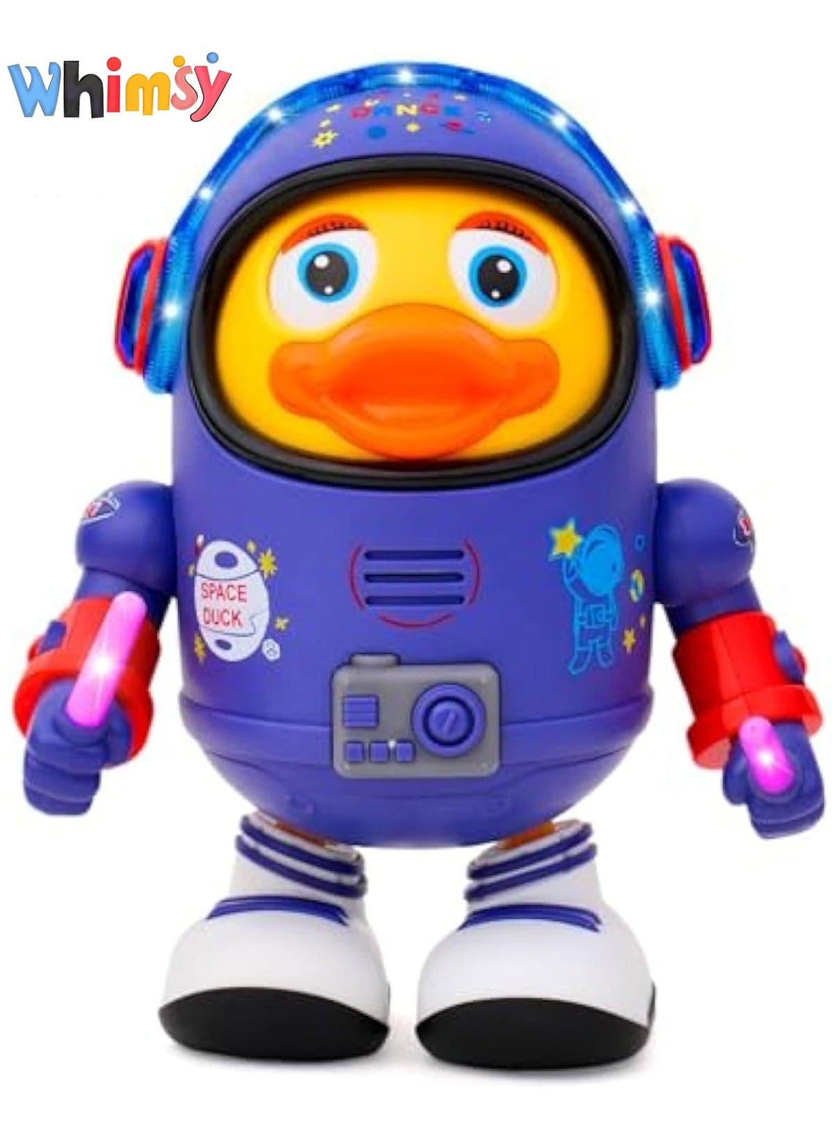 Whimsy Baby Musical Toy,Dancing Walking Duck,Baby Toy with Music & LED Lights,Crawling Toys 6 to 12 Months Activity Center for Toddlers Learning Educational Development Toy for 1 + Year Old Girl Boy (Space Duck)