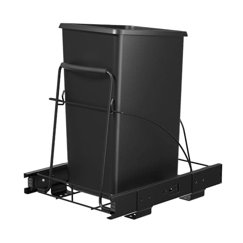 lifancy Pull Out Trash Can Under Cabinet Shelf - Under Sink Trash Can Pull Out Slider for 30–35 Quart Cans Up to 80 lb - Cabinet Trash Can Pull Out Kit - (Can Not Included)