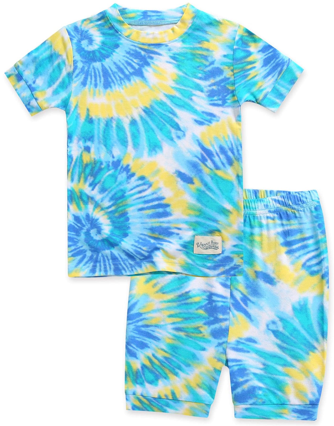 VAENAIT BABY Infant Toddler Boys Girls Pajamas Sleepwear Summer Short Pjs 2pcs Set Painting Blueyellow S