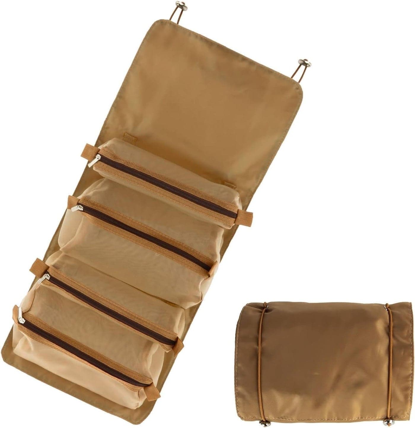 Vroxy 4 in 1 Foldable Toiletry Bag Waterproof 4 in 1 Cosmetic Makeup Pouch Detachable Makeup Pouch Cosmetic Organizer Bag