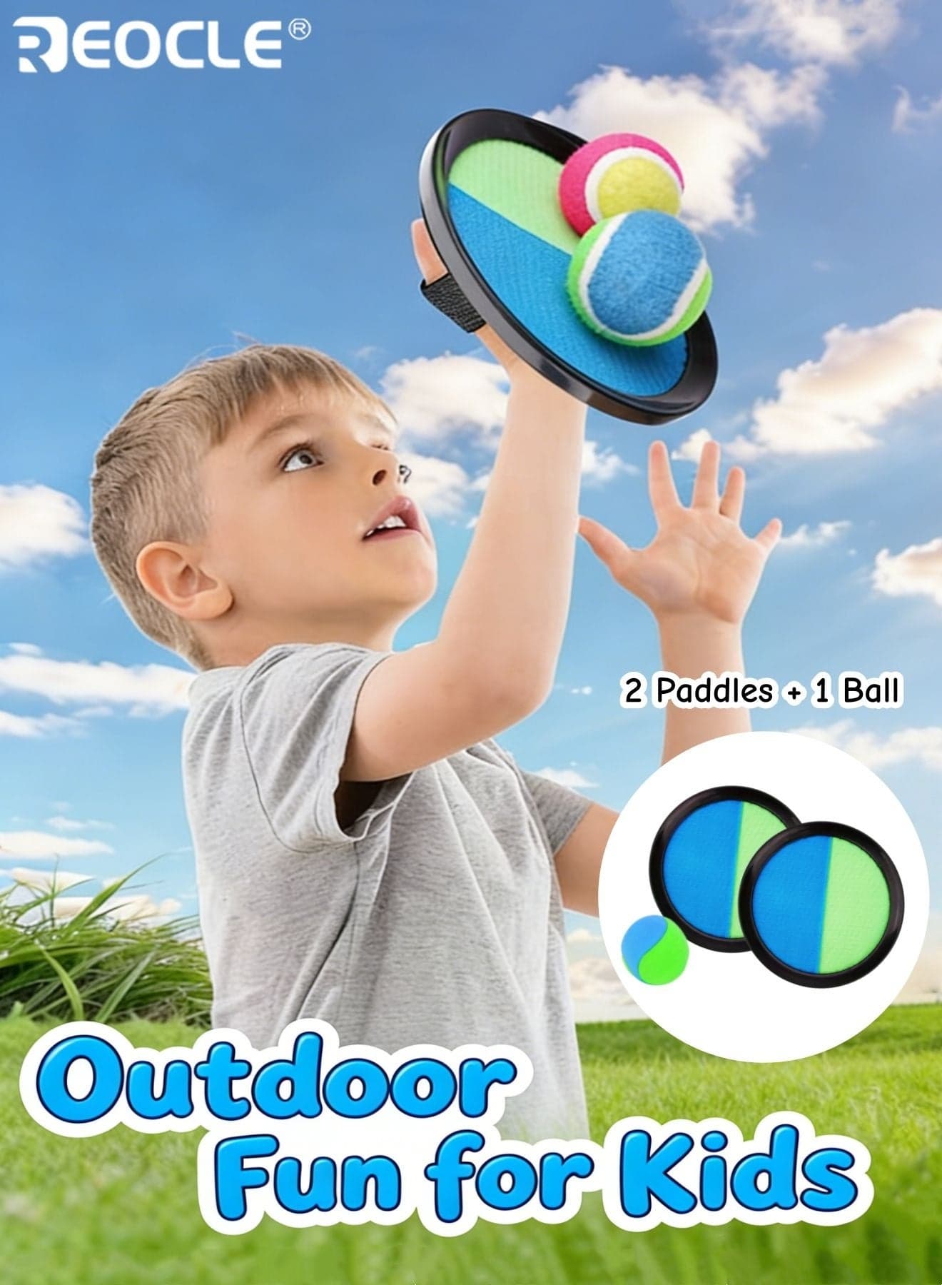 Kid's Sticky Ball Game Set Outdoor Game Toys Interactive Throw and Catch Toy Plastic Fly Disc with Suction Cup Suitable for Beach Games Playground Layouts and Backyard Entertainment