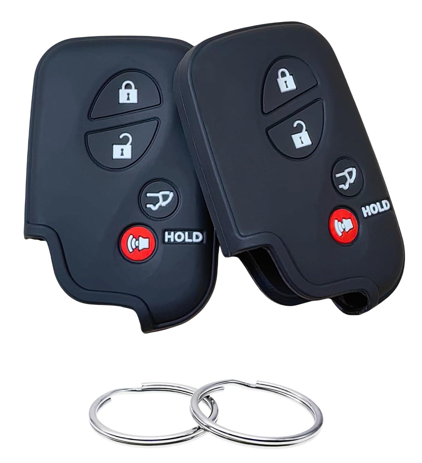 REPROTECTING Silicone Rubber Key Fob Cover Compatible with 20052017 Lexus CT200h ES350 GS300 GS350 GS430 GS450h GS460 is F IS250 IS350 LS460 LS600h LX570 RX350 Black Black