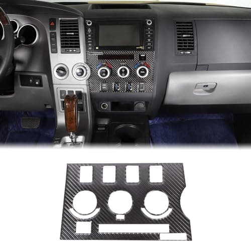 Car Air Conditioning Adjustment Switch Panel Trim Sticker Fit Toyot@a Tundra 2007-2013 Center Console Dashboard Air Conditioning Control Switch Decorative Decal Sticker Protect Cover Inner Accessories