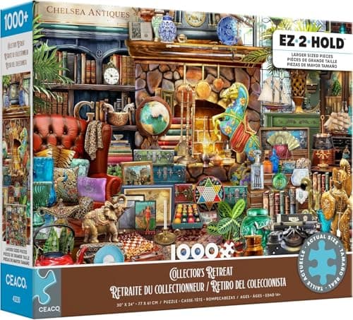 Ceaco EZ2Hold Collectors Retreat 1000 Piece Jigsaw Puzzle for Adults Challenging Puzzle Perfect for Game Nights Finished Size is 30 x 24
