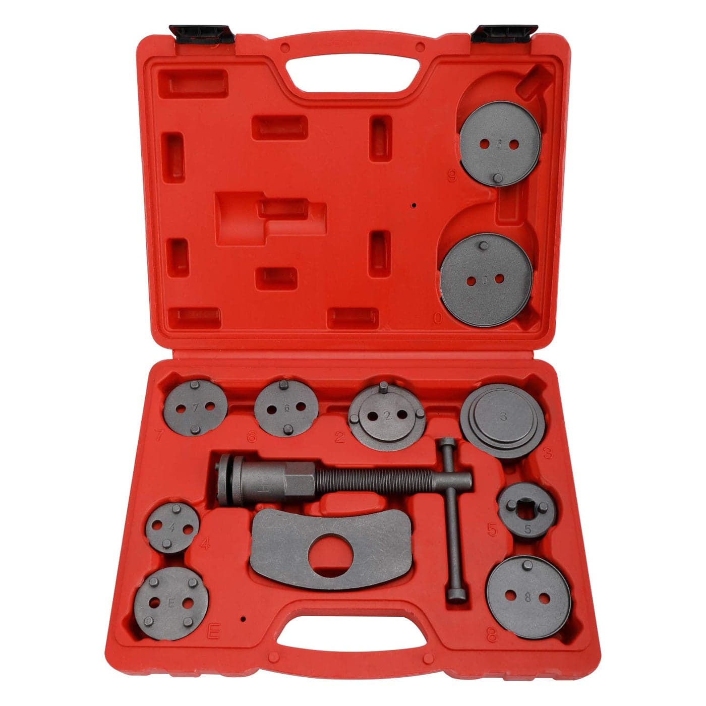 BTSHUB Professional 12pcs Front and Rear Caliper Disc Brake Screwin Wind Back Rewind and Piston Compression Tool Kit for Brake Pad Replacement
