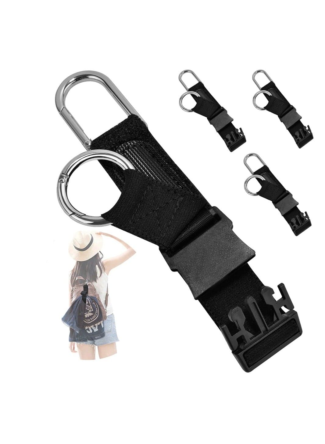 Heavy Duty Elastic Luggage Straps with D Ring Hooks 4 Pack Secure Travel Accessories for Hands Free Journeys