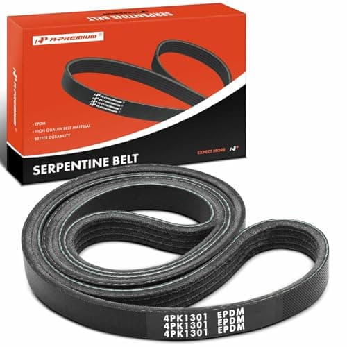 A-Premium Engine Serpentine Drive Belt Compatible with Ford, Lincoln & Nissan Cars - Escape 2023, Focus 2012-2018, EcoSport 2018-2022, Bronco Sport 2021-2023, Altima 2007-2011, Corsair, 51.22 Inches