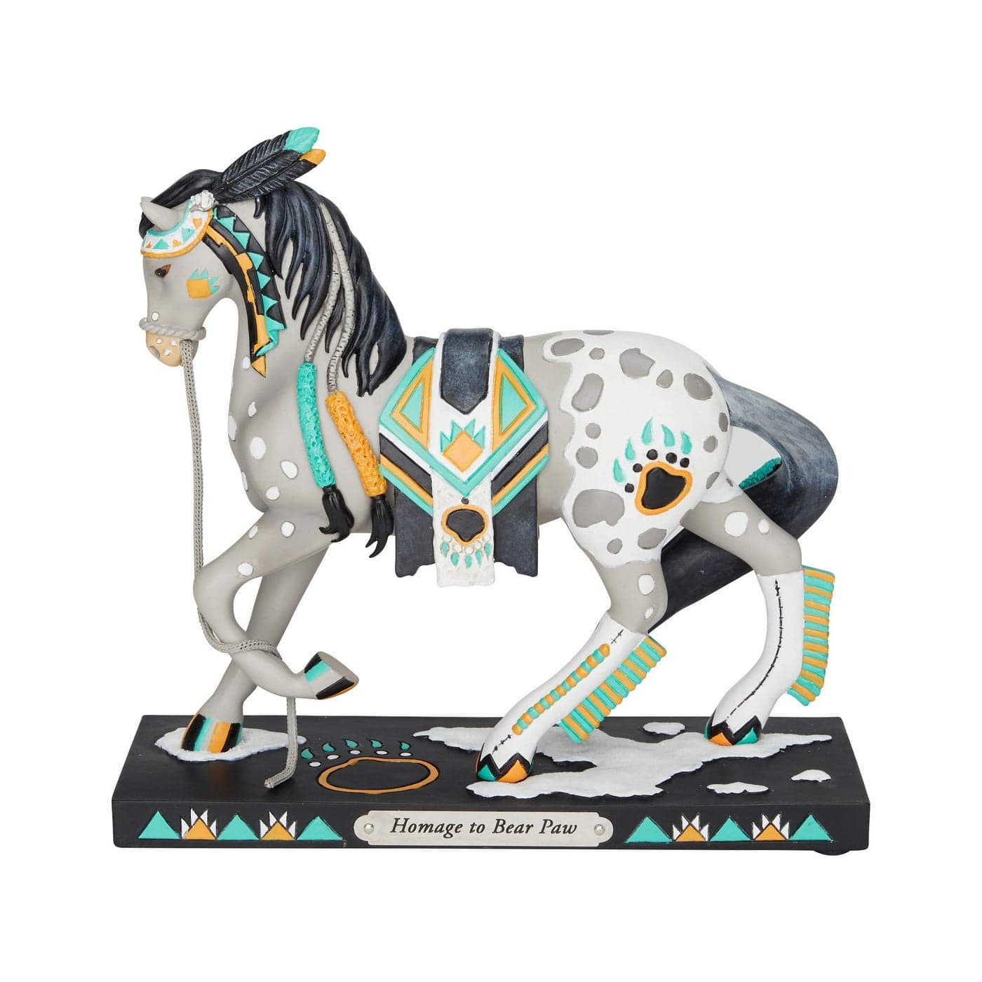 Enesco Trail of Painted Ponies Homage to Bear Paw Figurine 775 Inch Multicolor