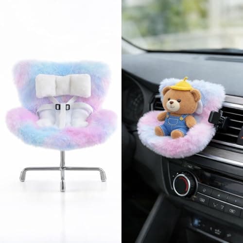 Ezcora Accessories for 1017cm Dolls Doll Car Seat with Clip onto Car Air Vent Includes Seat Leg for Desktop Display Cotton Candy Sky Ombre