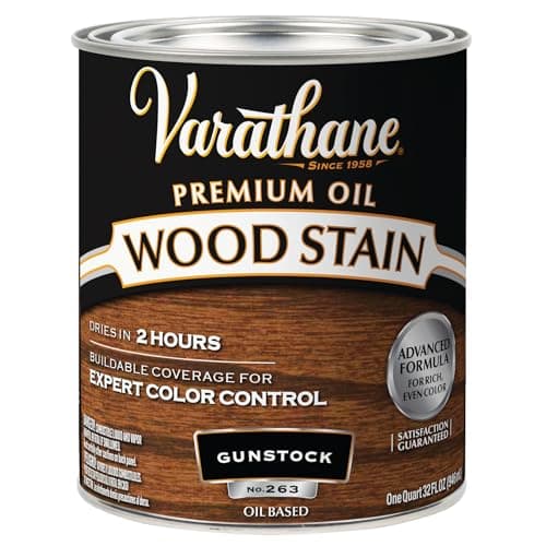 Varathane 1 qt Rust-Oleum Brands 211728H Gunstock Varathane Oil-Based Interior Wood Stain