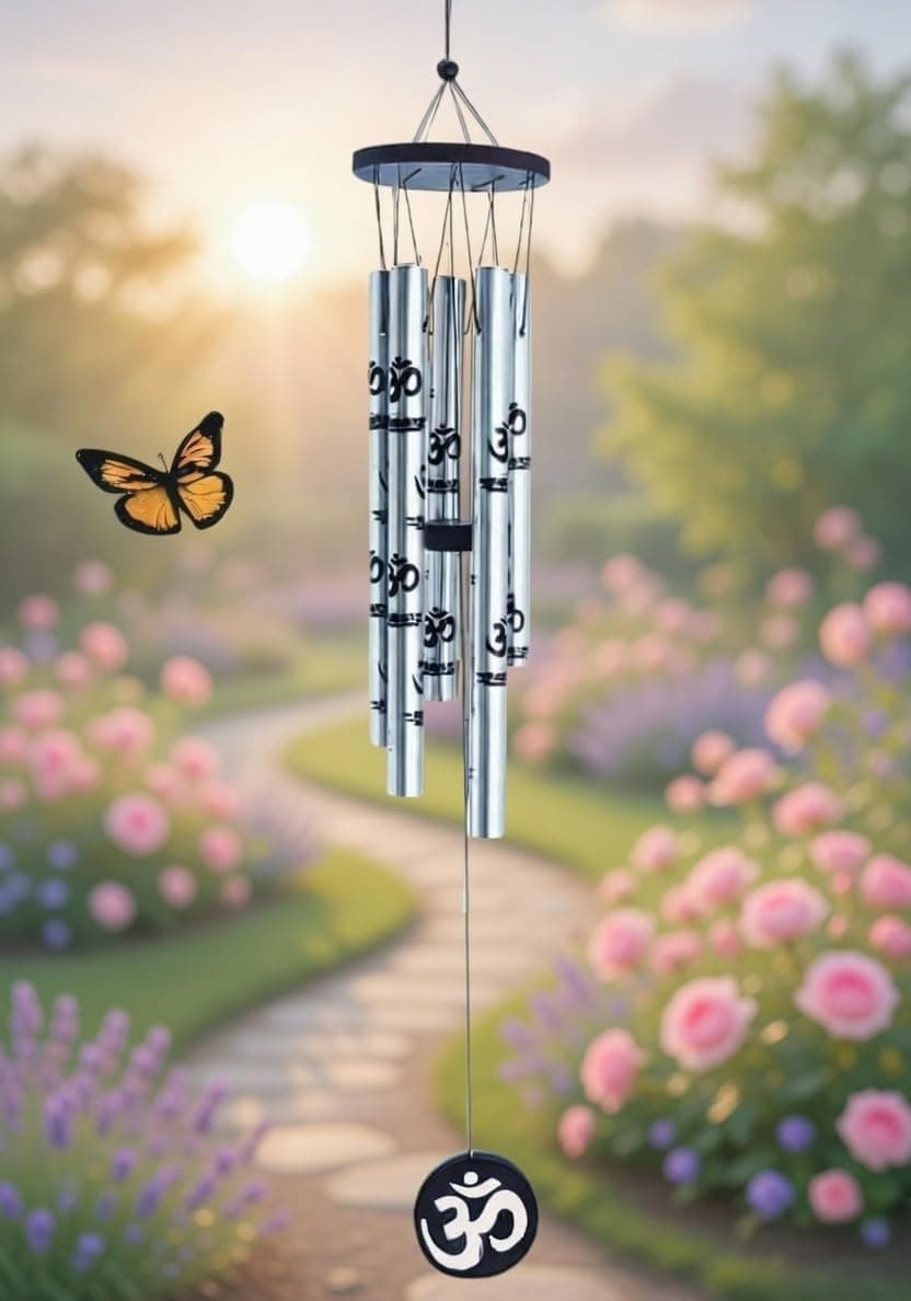 Paradigm Pictures 22 inch OM Wind Chime for Home Postive Energy- Charming Bells