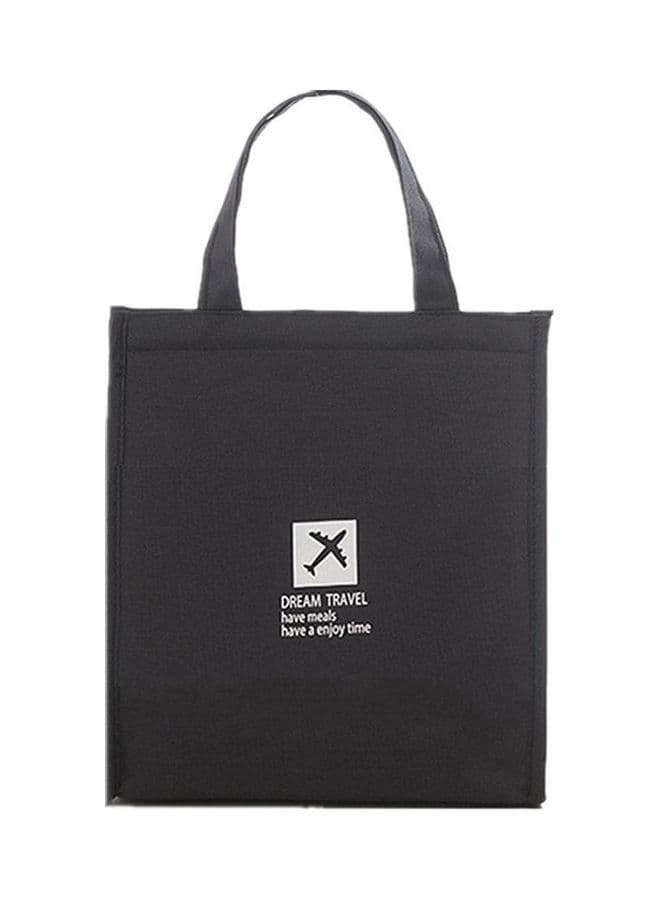 Portable Lunch Bag Black 20x23x14cm