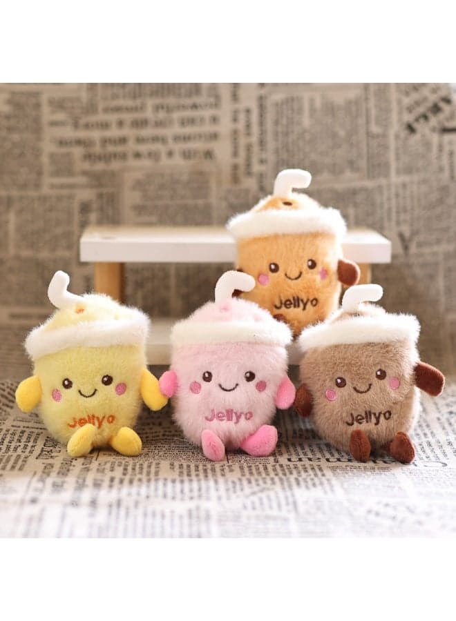 12cm 4pcs coffee cup small pendant plush Animal toy
