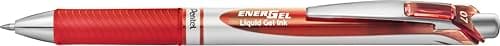 Pentel BL77BO Energel XM Retractable Gel Pen with 07 mm Tip 035 mm Line Width Red Pack of 12