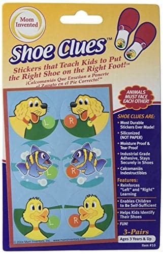 Mom Invented Shoes Clues for Learning Left & Right Shoes