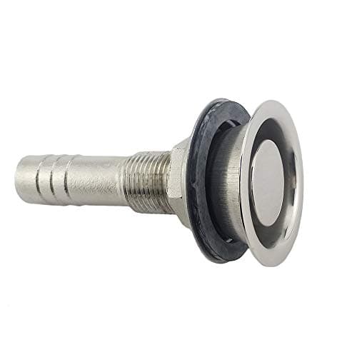 316 Stainless Steel Marine Grade Fuel Gas Tank Vent with Mounting Gasket Hardware Fitting for 5/8inch Hose