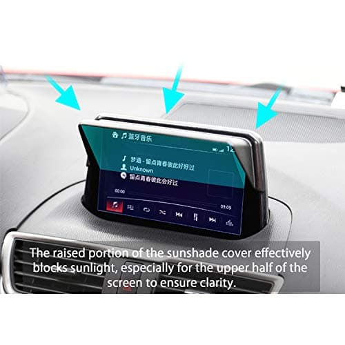 LFOTPP Vehicle Navigator Sunshade Visor for 20162021 Mazda CX3 Mazda MX5 Miata20162023 Mazda 320142016oyota Yaris20182020Fiat 124 Spider20172020 GPS Sun Visor Reduce Sunlight