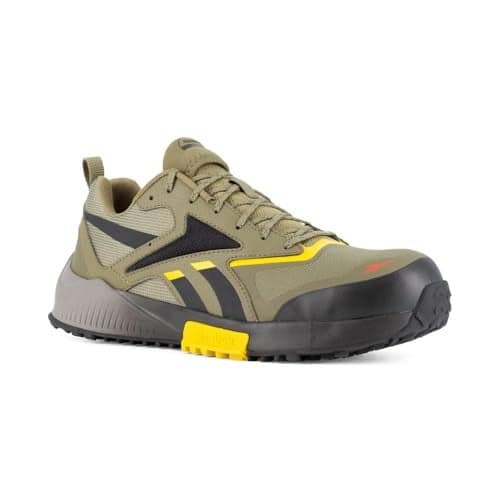 Reebok Work Men's Lavante Trail 2 Work Army Green, Black, and Yellow Composite Toe Boots