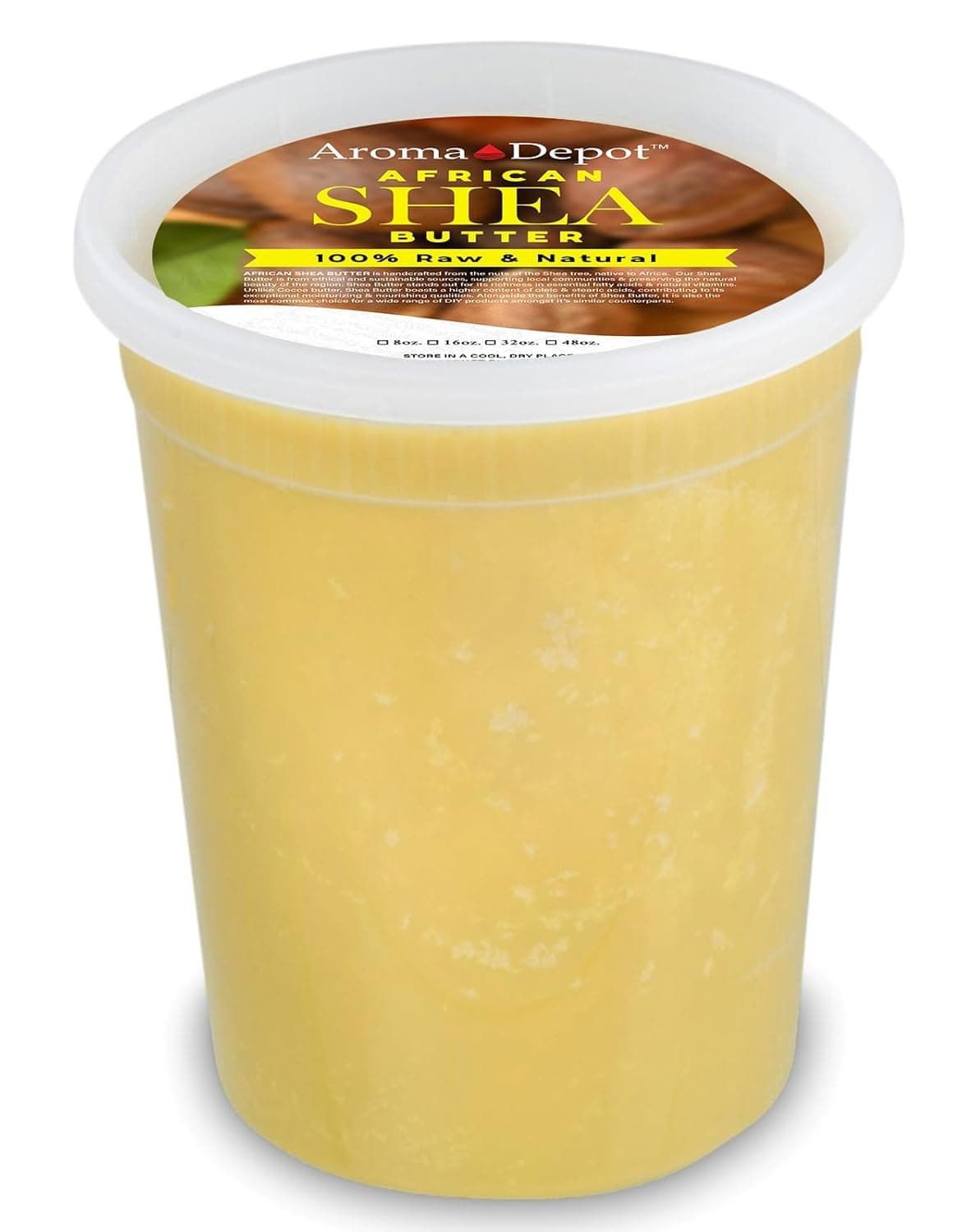 Raw African Shea Butter 32 oz YellowGold Grade A 100 Pure Natural Unrefined Fresh Moisturizing Ideal for Dry and Cracked Skin It can be used in Body Hair and Face