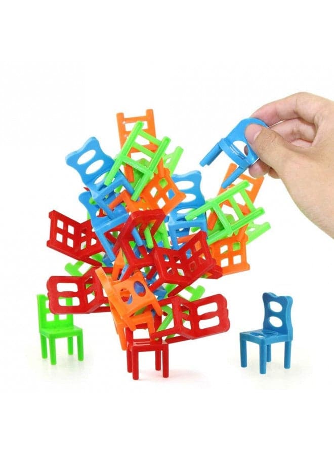 Jenilily Stacking Chairs Game Family Board Balancing Toys Games for Kids (18 Chairs Toys Set)