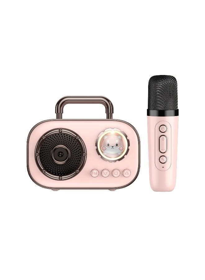 Bluetooth Speaker Plug-in With Single And Dual Mics Integrated Karaoke Home Outdoor Mini Portable High Sound