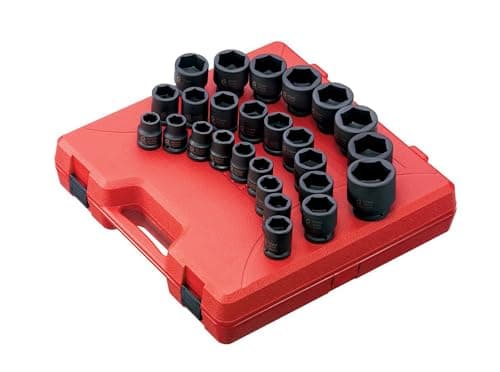 SUNEX TOOLS 4692 3/4-Inch Drive Metric Impact Socket Set, 26-Piece