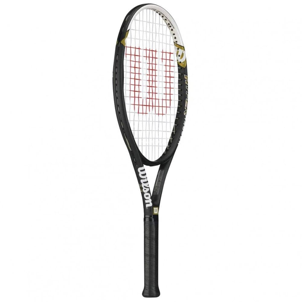 Wilson Hyper Hammer 5.3 Strung Tennis Racket (Black/White, 4 1/4)