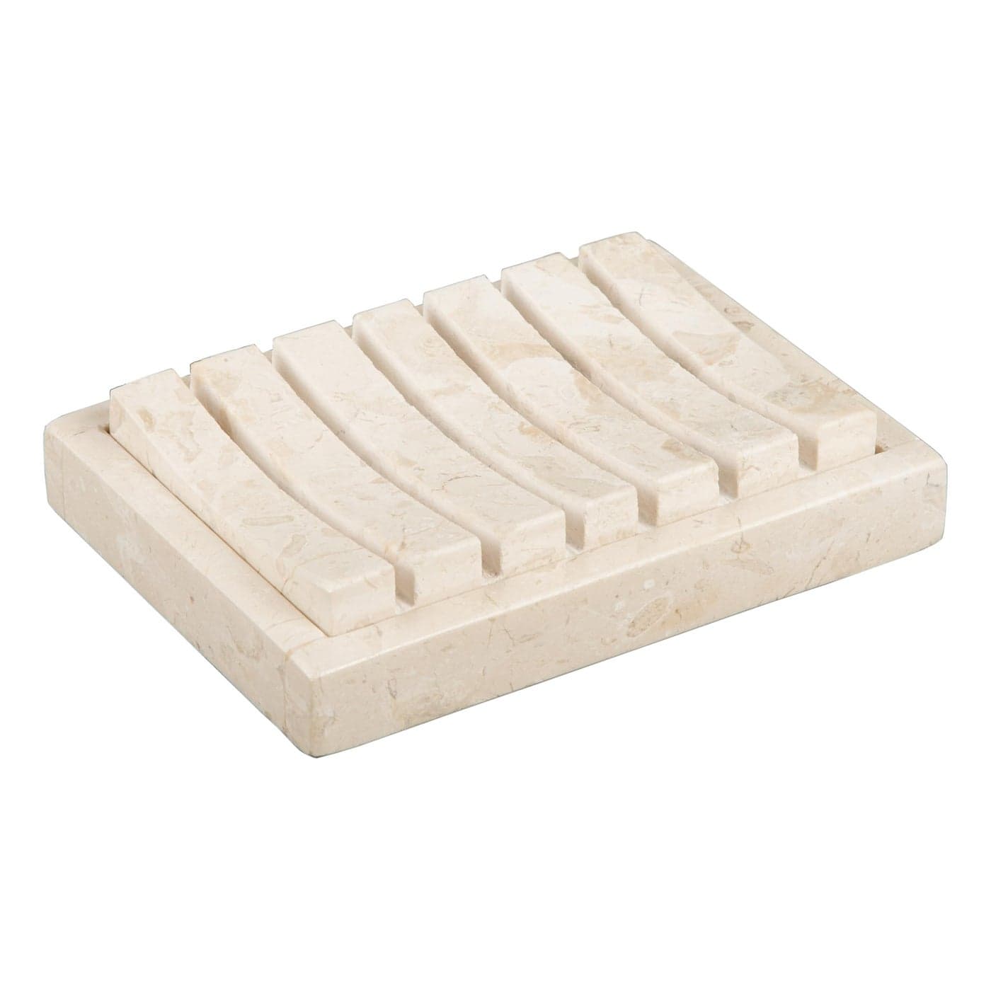 Creative Home Natural Champagne Marble SPA Collection Hand Soap Dish Bar Soap Tray Holder for Bathroom Countertop Kitchen Sink Organize Beige 4 l x 52 w x 12 h