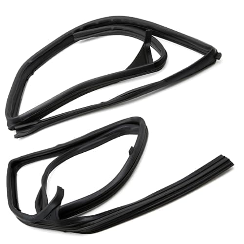 ECOMARK Front Door Glass Window Channel Run Rubber Seal Compatible withFit for Nissan D22 Frontier 1998 1999 2000 2001 2002 2003 2004 2005 Replace 80331-2S400 80330-2S400 803312S400 803302S400