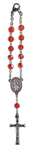 Cathedral Art July/Ruby Birthstone Car Rosary