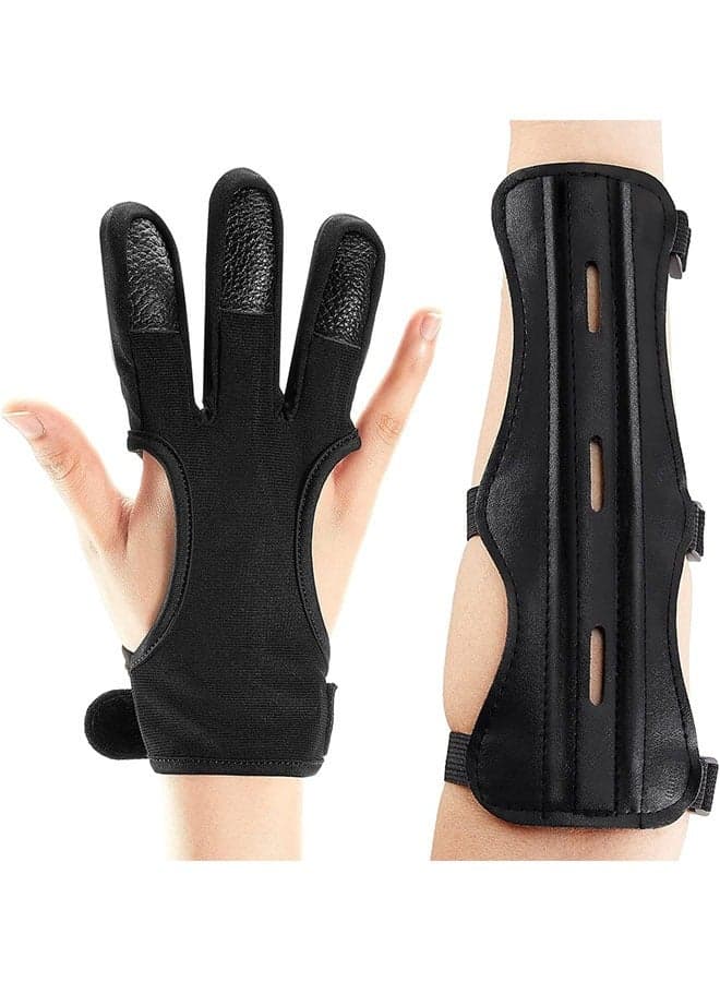 Set Of 2 Archery Hand Guards Wrist Guards For Adult Archers Bow Finger Guards Compound And Repeat Bow Shooting Protective Gear For Hunting And Shooting Targets