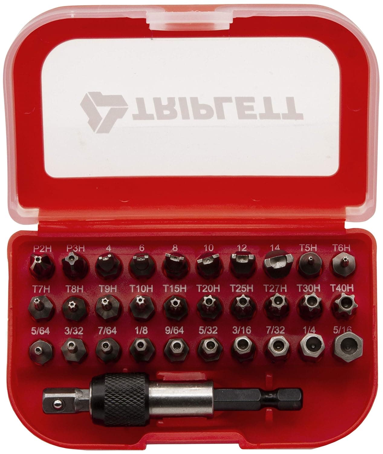 Triplett TSBK001 Security Bit Kit 32Piece Kit with 30 IndustrialGrade Bits for Tamper Proof Fasteners
