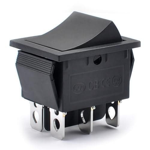 008011775 Shift Rocker Switch DPDT 6pin Suitable for FisherPrice Power Wheels Childrens Rideon Cars Trucks ATVs Jeeps etc 16A 250V Forward and Reverse Switch 008011775 0463YS