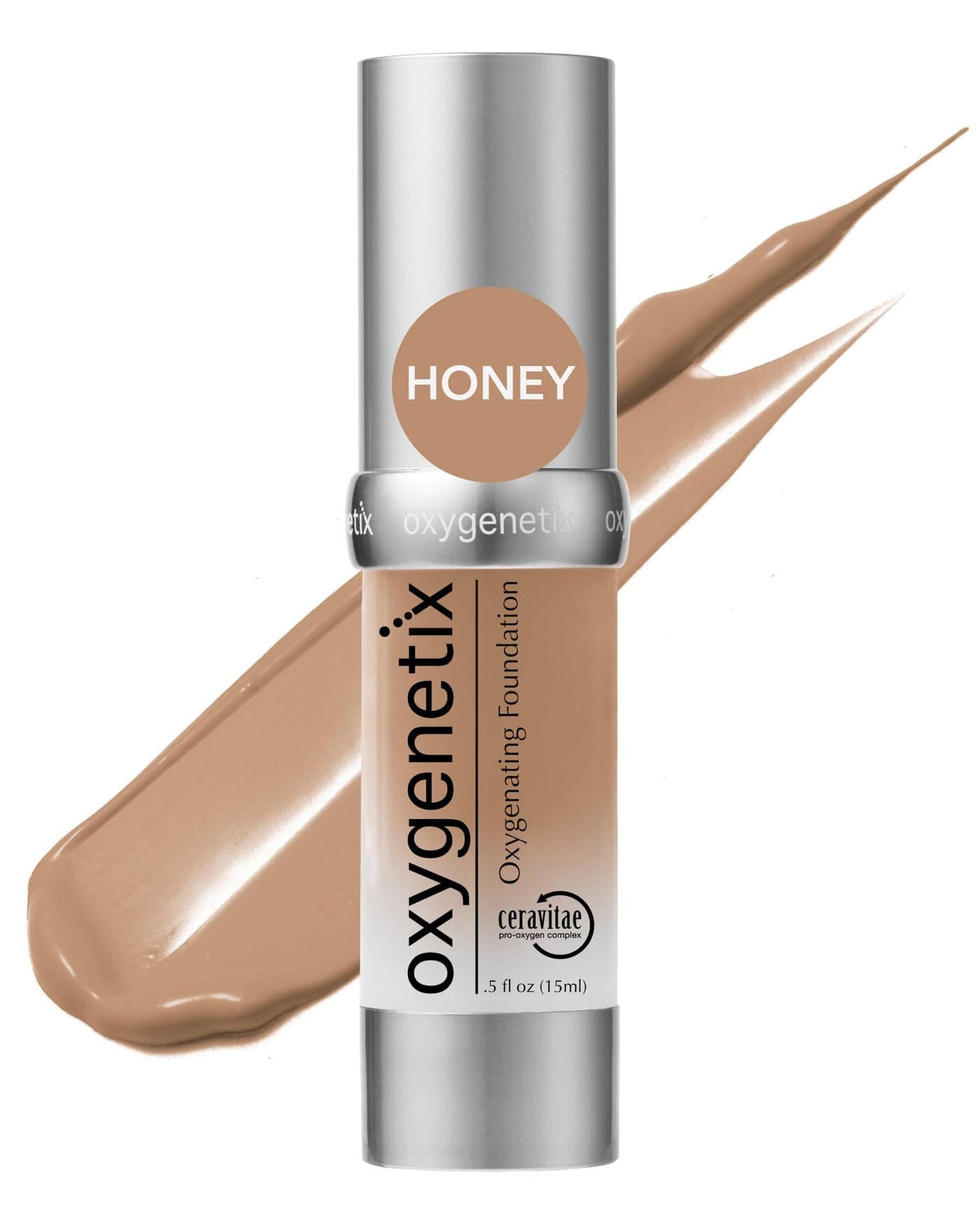 Oxygenetix Oxygenating Foundation Honey Breathable Makeup for Face Buildable Coverage with Weightless Feel Longwear Foundation for Women Safe for Sensitive or LaserTreated Skin